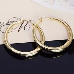 18k Yellow Gold Hoop Earrings